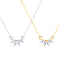 Unique Design Fashion 925 Sterling Silver Women Necklace 18k Gold Plated Zircon Pendant Necklace Wholesale Fine Jewelry