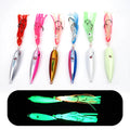 Topline Wholesale Fishing Jig Heads with Octopus Skirts Saltwater Slow Pitch Metal Jigs Lure Luminous Shore Fast Jigging Lure