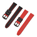 Popular Double Color Waterproof Universal Silicone Watch Straps Sports Watch Bands 22mm 24mm Dual Colors Wrist Watchbands