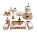 Wedding Centerpiece Crystal Cake Stand Set 3pcs 8pcs Metal Centerpiece Table Cake Dessert Display Stands Wedding Dessert Tables
