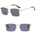 DL Glasses Threaded Square Retro Metal Sun Glasses New Fashion Men's Large Frame Sunglasses