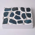 HZ Raw Crystal Collector Box Crystal Kit Gift Set Meditation Natural Stone Blue Apatite Gift Box Collection