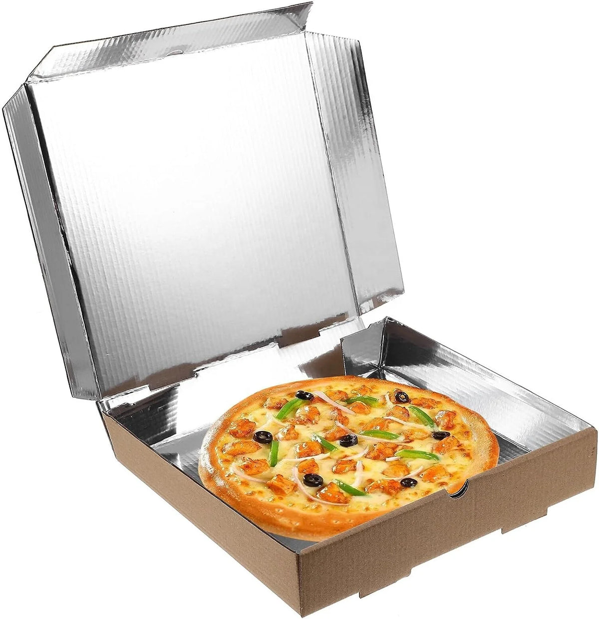 Manufacturer Custom Printed Pizza Thermal Box Corrugated Aluminum Foil Pizza Boxes