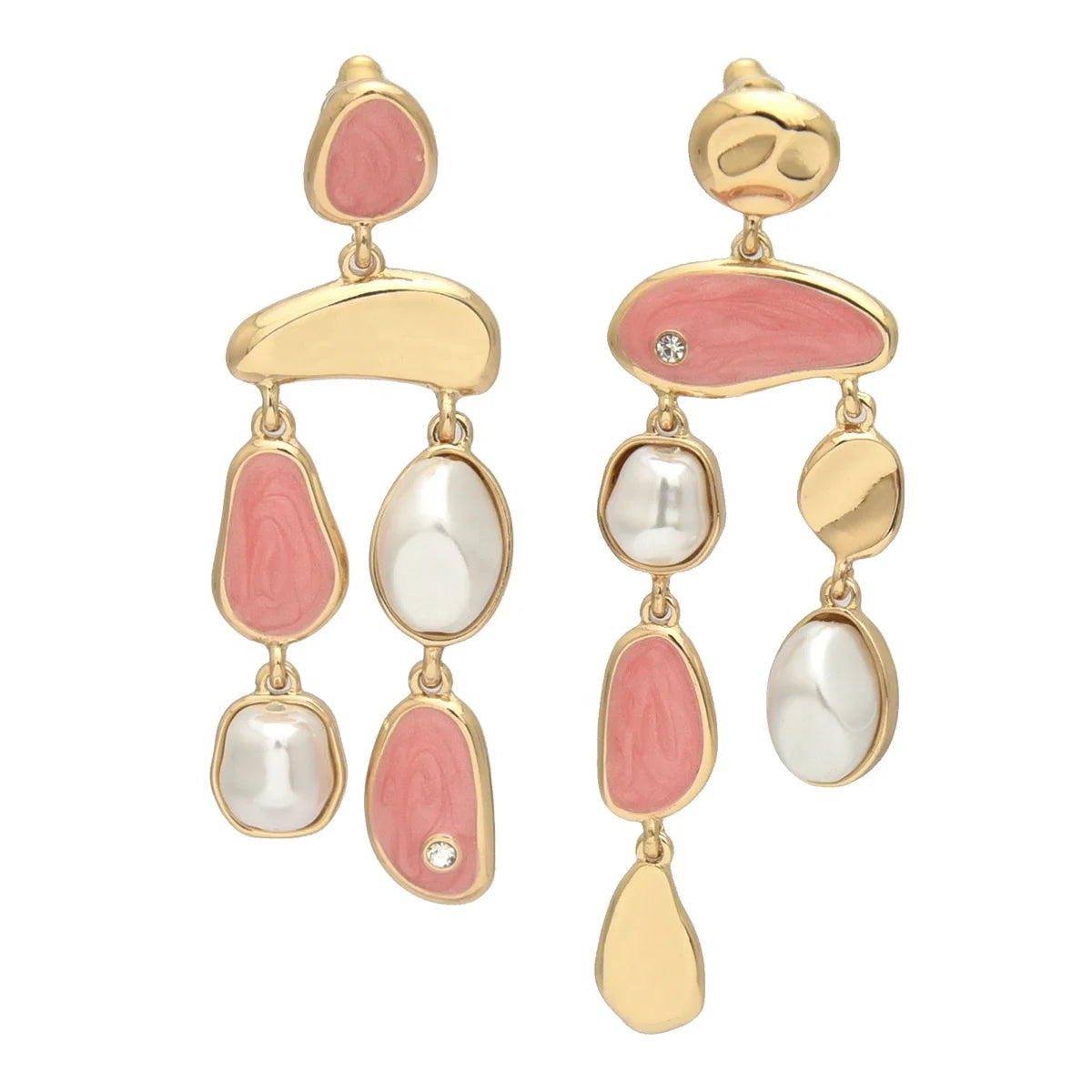 Gold Statement Earrings  Geometric Teardrop Square Dangle Earrings Hypoallergenic Long Resin Drop Earrings Trendy Jewelry Gifts