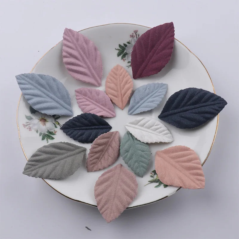Popular 3.5cm New Autumn Color Leaves Artificial Flower DIY Handmade Wreath Scrapbook Wedding Home Decoration Gift Flower