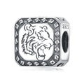 Factory 925 Sterling Silver Dragon and Tiger Beads Charm Fit Bracelet Jewelry Pendant DIY Gift for Women SCC2336