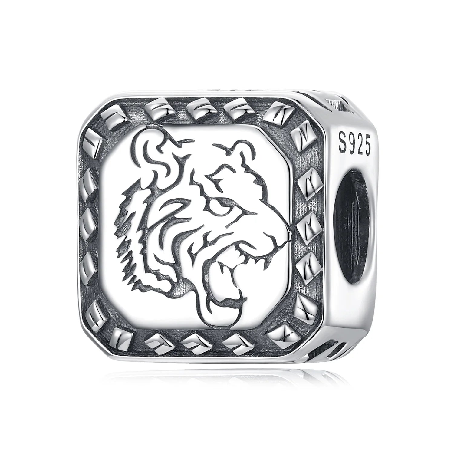 Factory 925 Sterling Silver Dragon and Tiger Beads Charm Fit Bracelet Jewelry Pendant DIY Gift for Women SCC2336
