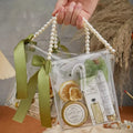 Girls Casual Tote Bags with Cover Closure Waterproof Clear PVC Wedding Favour Gift Packaging Butterfly Ribbon Candy Box