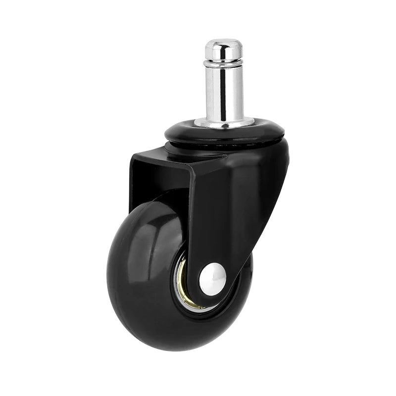 2" PU Transparent Office Chair Wheels for Desk Chair with Wheels Furniture Wheels Black Colors