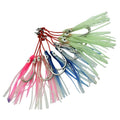 ZHUO RUN 1/0 2/0 11/0# Luminous Octopus Double Jigging Hook Metal Jig High Carbon Steel With Feather Fishing Jig Assist Hook