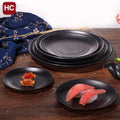 Wholesale Cheap Plastic Plate Set Matte Black Melamine Dinner Plate Unbreakable Melamine Round Plate for Restaurant