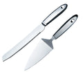 Two Piece Set Large Pizza Cake Shovel Bread Knife Triangular Shovel Toothed Cheese Knife Baking Tools Stainless Steel Metal