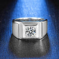 Best Quality 1 Carat D Color VVS1 Moissanite Ring for Men 925 Sterling Silver with Diamond Tester Elegant and Stylish