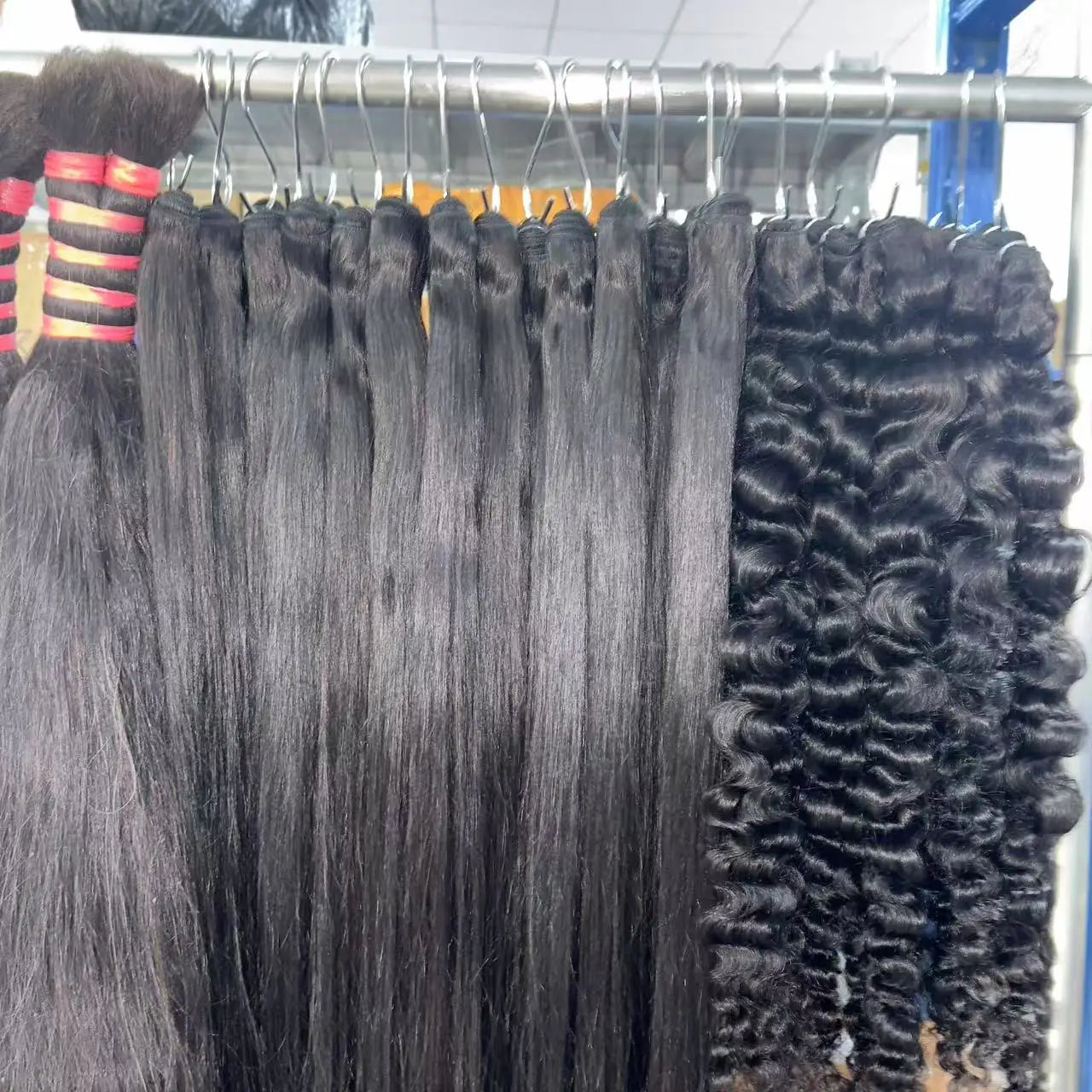 Unprocessed Raw Human Remy Hair Bundles Wholesale Indian Vendor's Loose Burmese Curly Deep Wave Hair