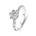 Moissanite Jewelry 1 Ct Real S925 Sterling Silver Broken Diamond Hollow Six Claw Crown Ring Engagement Wedding Rings for Women