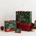 Reusable Kraft Paper Shopping Bags Christmas Colored Treat Fabric Tote Commodity Snack Bag Lamination One Side Blank Handbag
