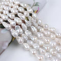 Zhuji Wholesale 13-16mm Natural White Baroque Freshwater Pearl Strands Loose Pearls in Color