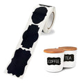 Customizable Black Vinyl Labels for Kitchen Containers Reusable and Removable Mason Jar Stickers Bottle Labels