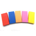 2023 Good Quality New Arrival Soft Sponge Double-Sided Slim Variety Colors Orange Custom Logo Non-Electric Nail Buffer 7x3.5x1cm
