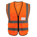 Construction Motorcycle Cycling Hi Vis Safety Waistcoat Reflective Work Security Traffic Fabric Work Reflect Vest With LOGO