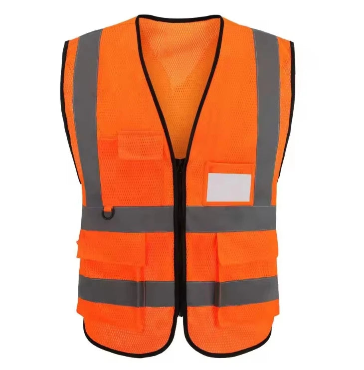 Construction Motorcycle Cycling Hi Vis Safety Waistcoat Reflective Work Security Traffic Fabric Work Reflect Vest With LOGO