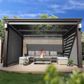 Hot Sale Custom Bioclimate Louver Roof Kit Motorized Waterproof Aluminum Pergola for Garden Gazebo Outdoor Arch Pavilion