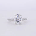 Starsgem 14k Solid Gold Jewelry Moissanite Oval Eternity Ring Accept Customized Different Oval 7x10 Moissanite Ring.