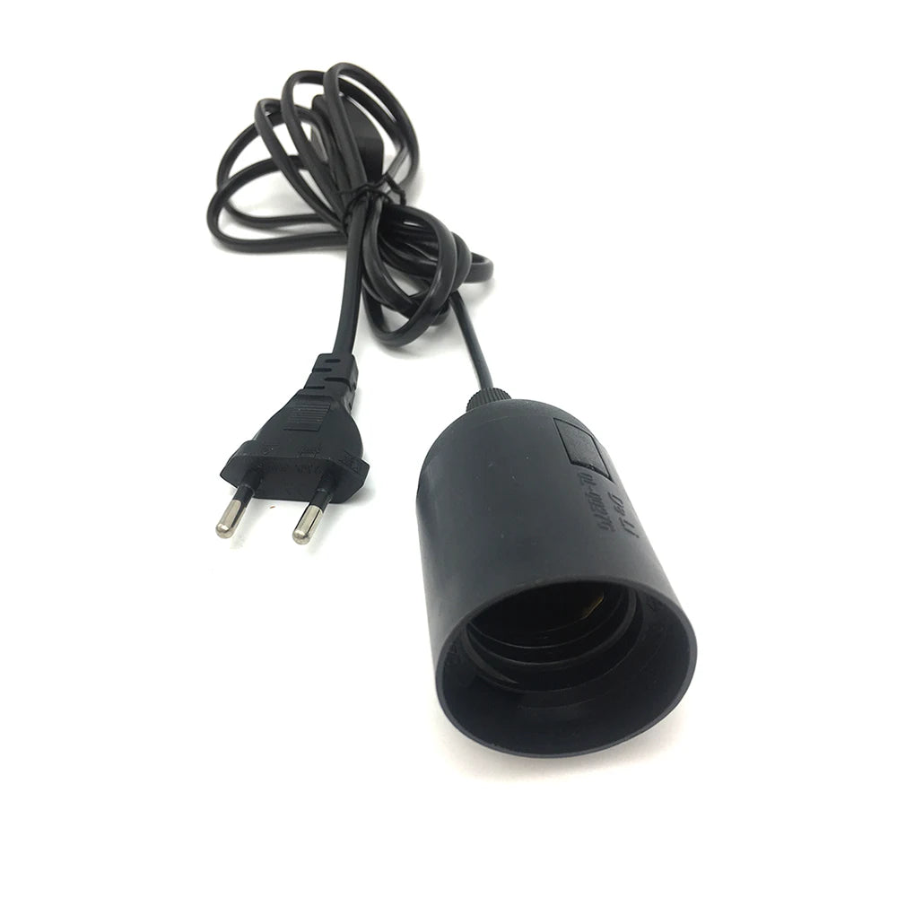 E27 Lamp Bases With 4M 8M Power Cord Independent Push Button Switch EU Plug E27 Screw Interface Lamp Holder