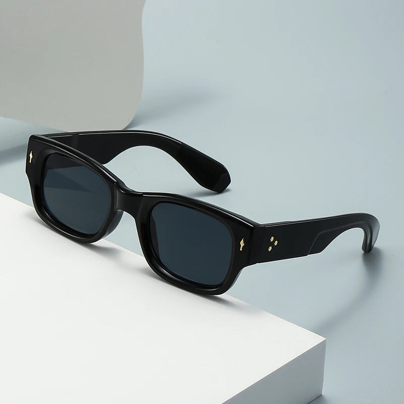 2347 Retro High Quality Metal Hinge Rectangle Sunglasses Classical Vintage square Popular Sun Glasses for Men UV400protection