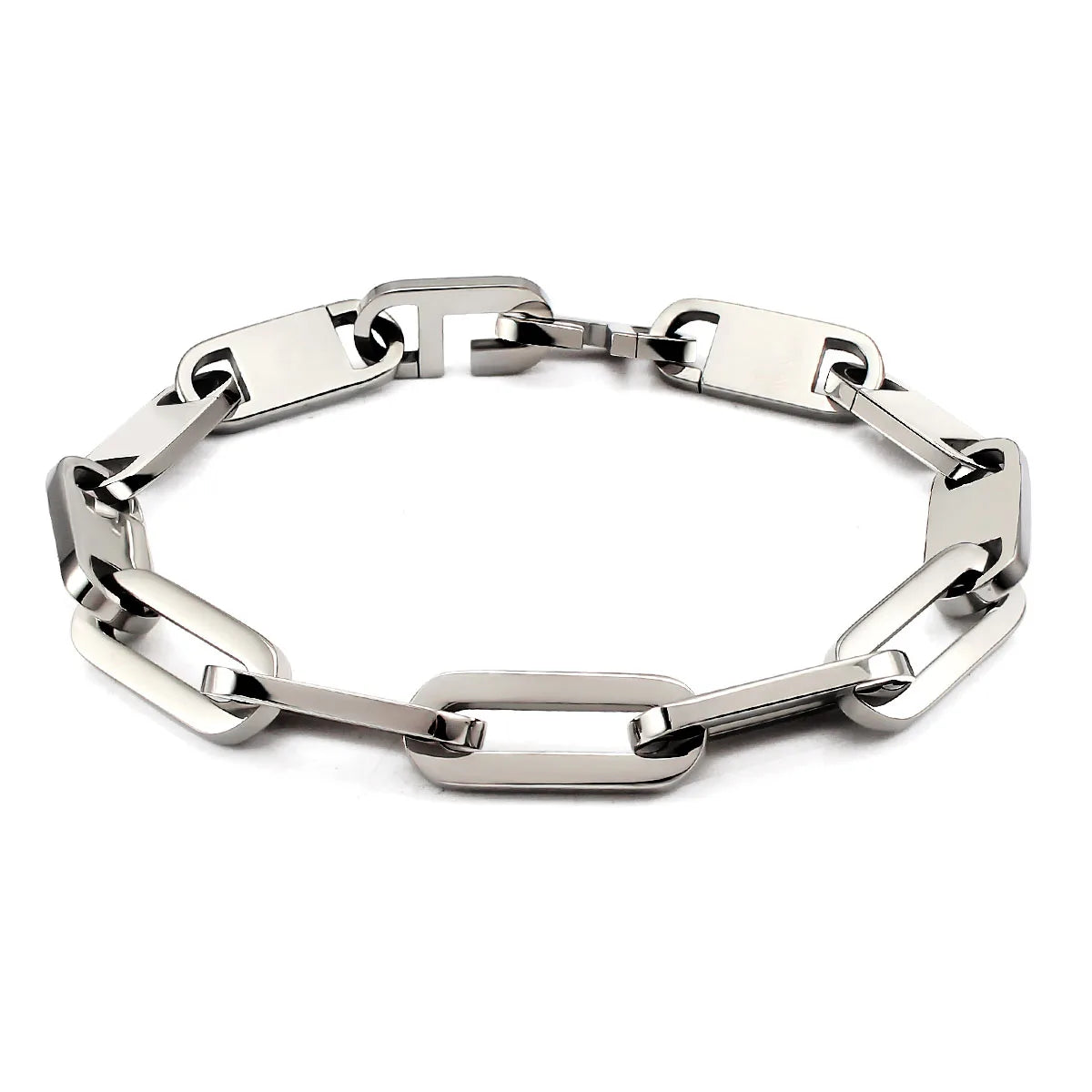 Mirror polish Bracelet for Men Women Silver Wrist Jewelry 316L Stainless Steel Chain Jewelry