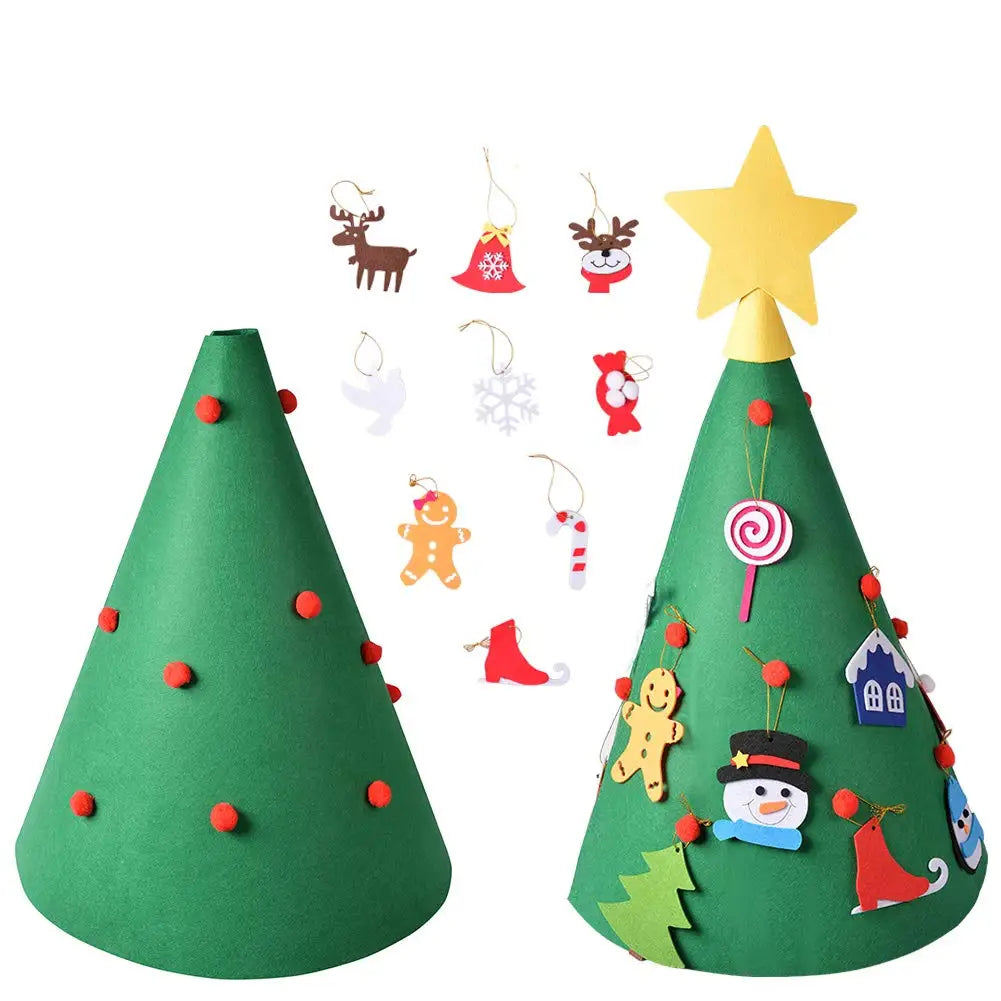 3D DIY Felt Christmas Tree and Felt Advent Calendar for Kids