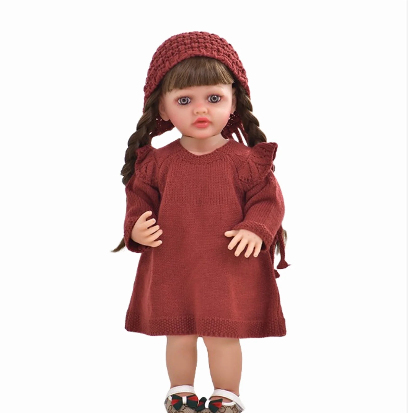 Factory Custom 22 Inch Silicone Baby Doll Realistic Reborn Vinyl Reborn Baby Dolls Full Vinyl Doll