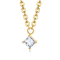 Delicate Personalized Jewelry Necklace square Zircon Pendant Necklaces for Women