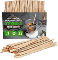 Natural Disposable Round Wooden Coffee Paint Sticks Stirrer