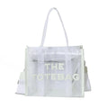 New Large Unisex Waterproof Zipper Closure Handbag Fashionable Casual Luxury Transparent Beach Bag with Cross-Body Strap