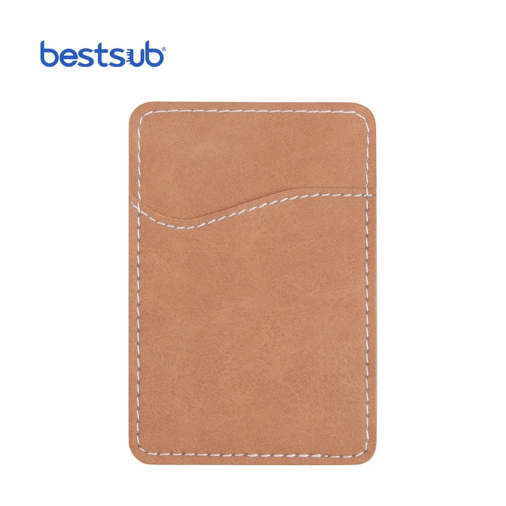 Wholesale Custom Sublimation Universal Leather Cell Phone Card Holder Case Purse Wallet Sticker Novelty Gifts Designer Blank