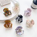 Stylish Simple 4cm Small Acetate Claw Clips Hair Accessories Ponytail Holder Women Graceful Colorful Shark Clip Headdress