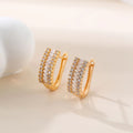 High-End Luxury Circle Copper Hoop Earrings Ins-style Design Vintage Hook Simple Luxurious Micro Full Zircon for Women for Gift