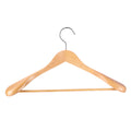 Wholesale Coat Hangers Natural Color Garment Wood Hanger Adults Wooden Clothes Suit Coat Hangers MegaBDM