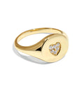 For Cute Set Women Shiny Wedding Party Fashion Fine Jewelry 925 Silver Rhodium Plated Gold Vermeil Heart Signet Rings