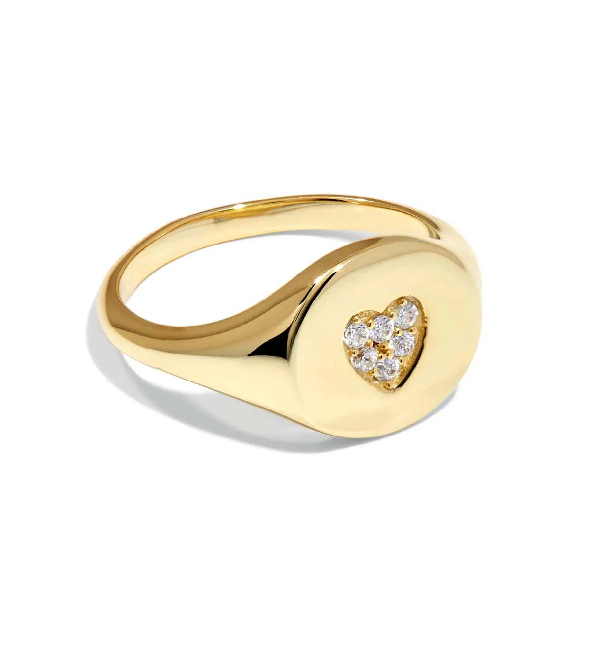 For Cute Set Women Shiny Wedding Party Fashion Fine Jewelry 925 Silver Rhodium Plated Gold Vermeil Heart Signet Rings