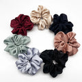 Korean Solid Color Satin Simple Hair Ring Custom Girls Buns Scrunchy Hair Band Curly Soft Children Hair Ties Accessories MegaBDM