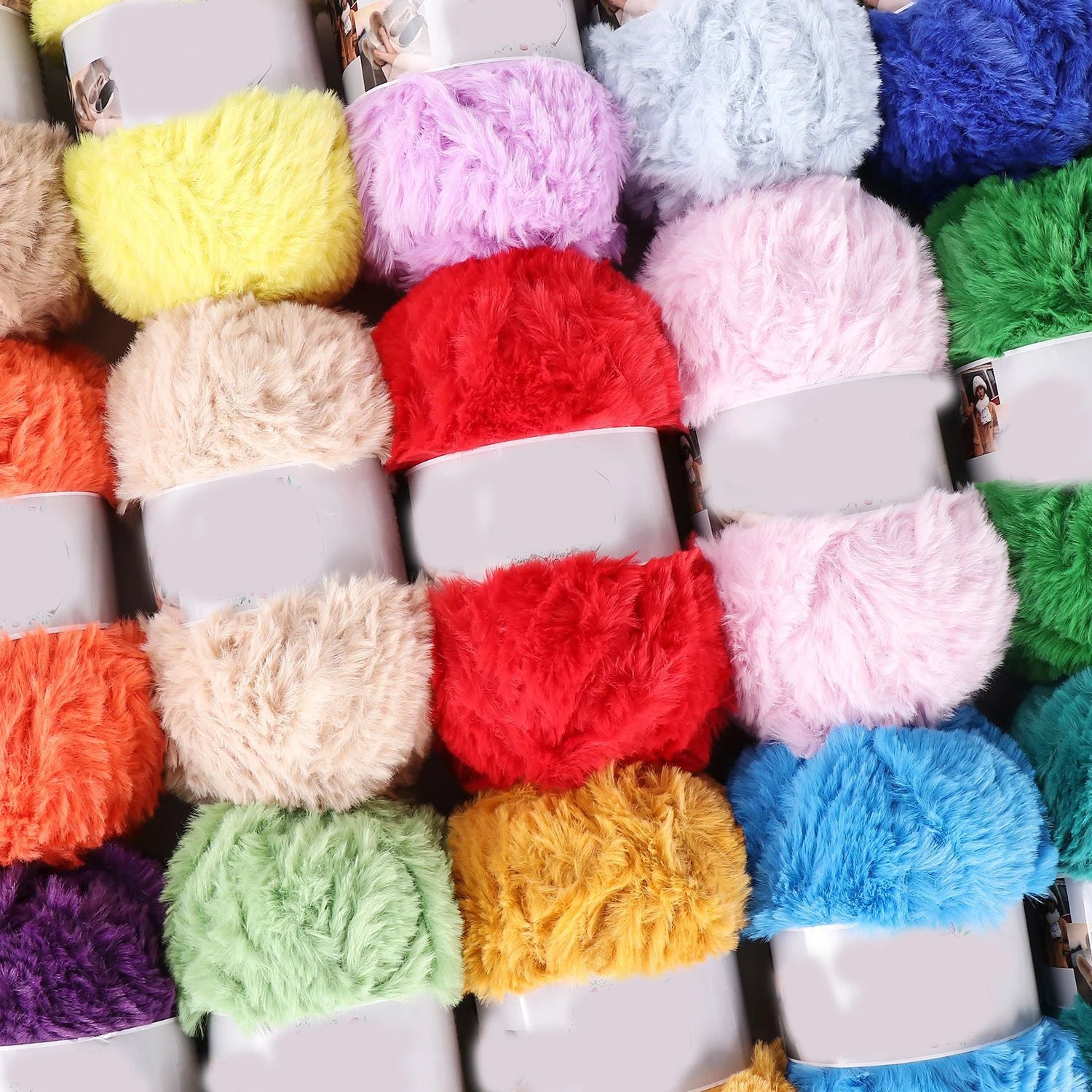 Charmkey 100g Feather Yarn Polyester Bulk Crochet Imitation Mink Fur Yarn for Knitting