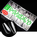 500pcs/Box Soft Gel Coffin Nail Tips False Nails Long Natural French Full Cover Nail Tips