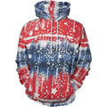 Fitspi Wholesale Custom Long Sleeve American Flag 3d Print Hoodie Spring Autumn Sweatshirt Pullover