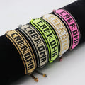 Miyuki Handmade Beaded Braided Pearl Women's Friendship Jewelry Delicate Bohemian Religious Party Gift Letter Bead Bracelets