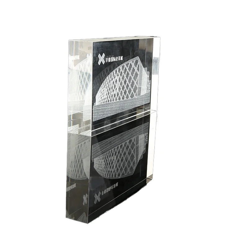 Business Souvenir Gift Custom K9 Crystal Cube 2d/3d Laser Printed Engraving Photo Glass Block Cube