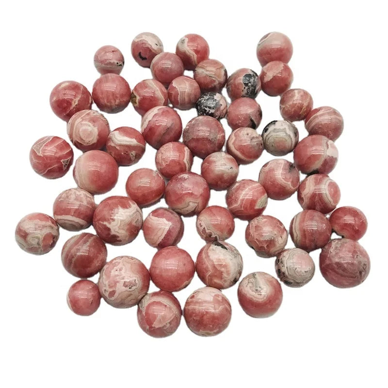 Natural Rhodochrosite Crystal Gemstone Sphere for Decoration