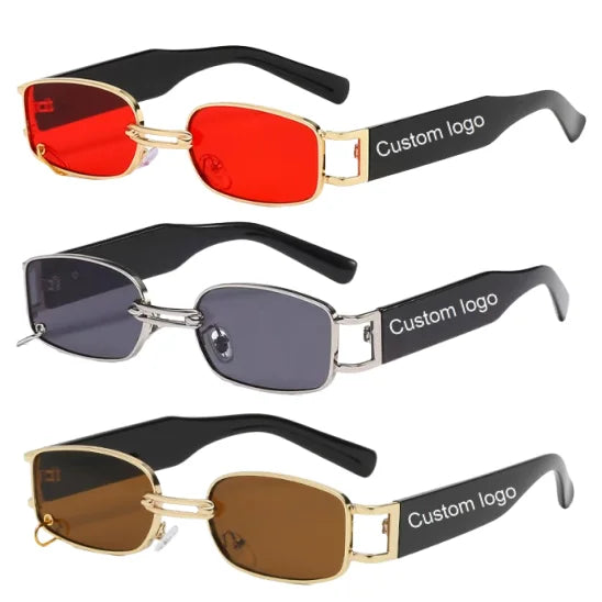 2026 Fashion Punk Small Square Retro Sun Glasses Trendy Street Hip Hop Shades Custom Logo Women Sunglasses