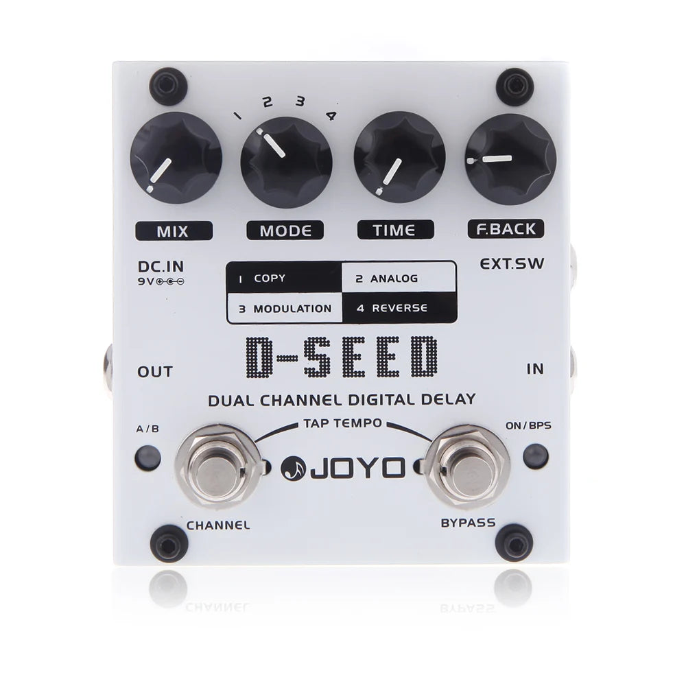 JOYO D-SEED Dual Channel Digital Delay Guitar Effect Pedal with Four Modes